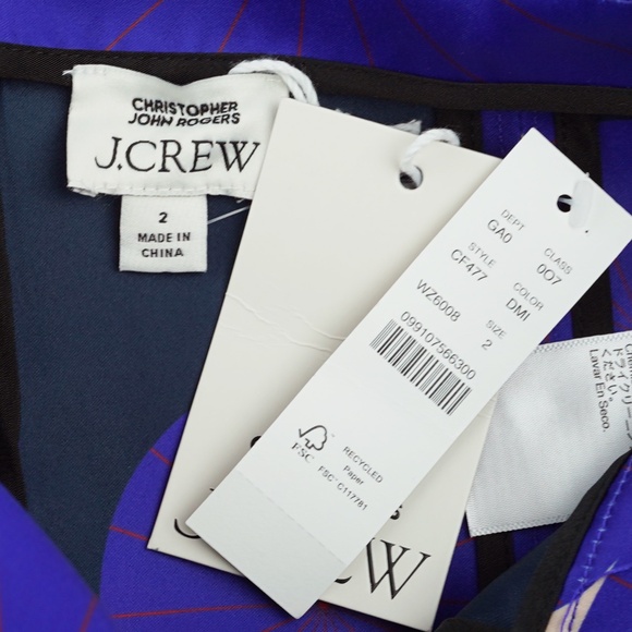 New Christopher John Rogers X J.Crew Size 2 Bustier Top Dot Duchesse Satin $198 - Picture 7 of 7